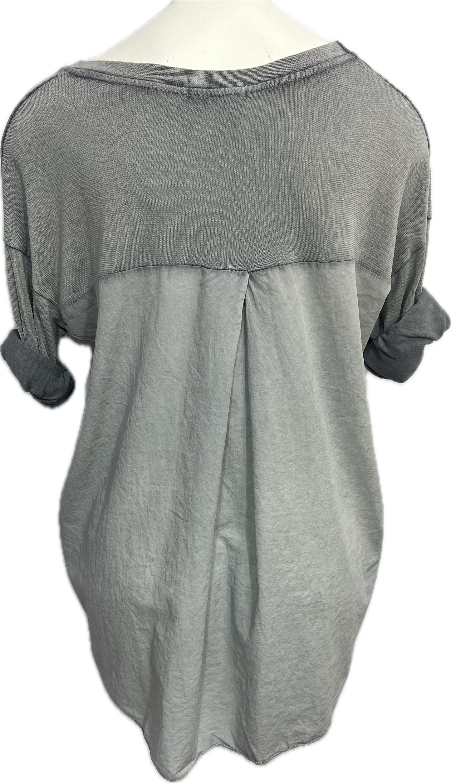 High Low Cotton V-Neck Top