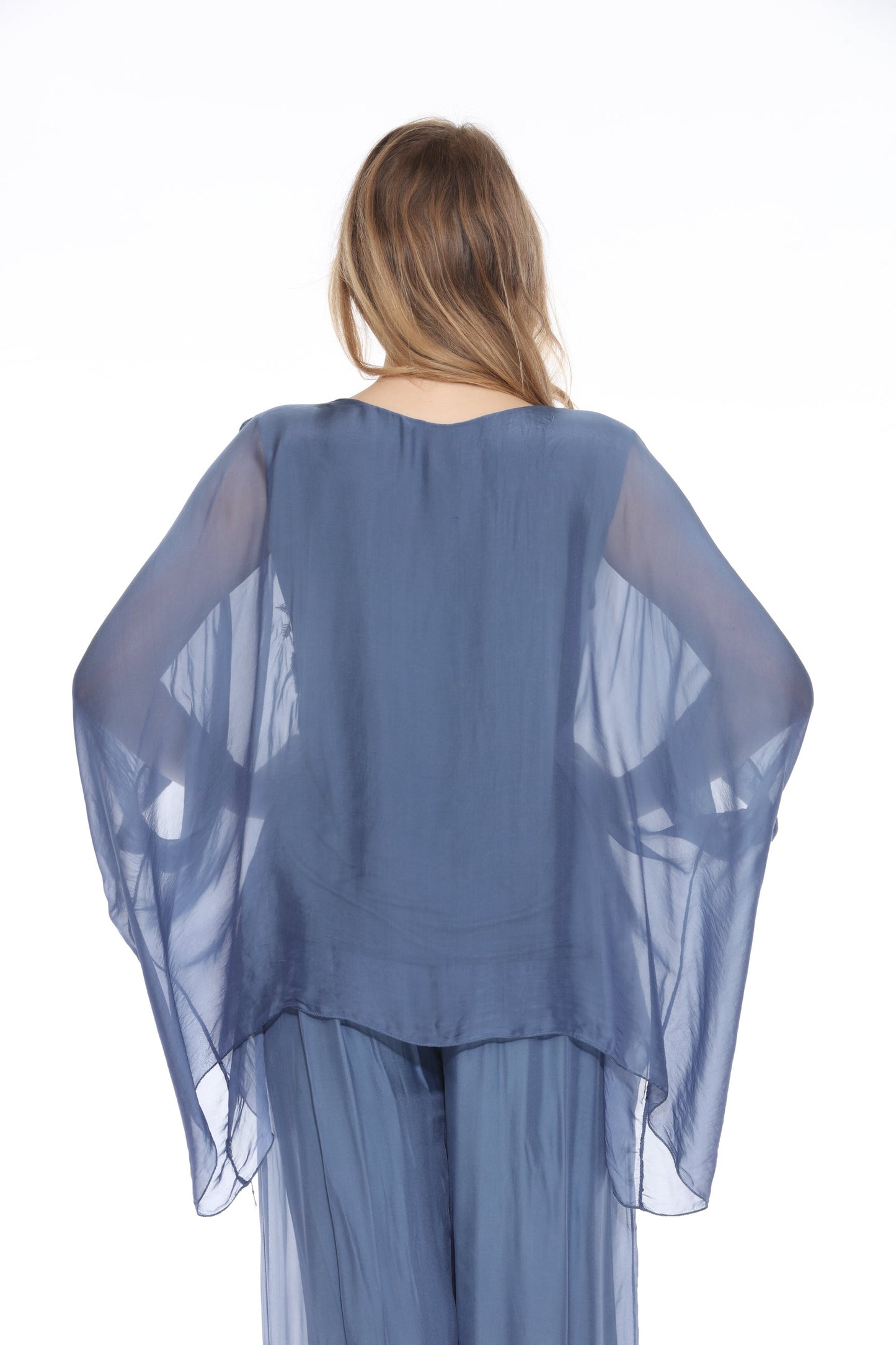 Sequin Embroidered Silk Top