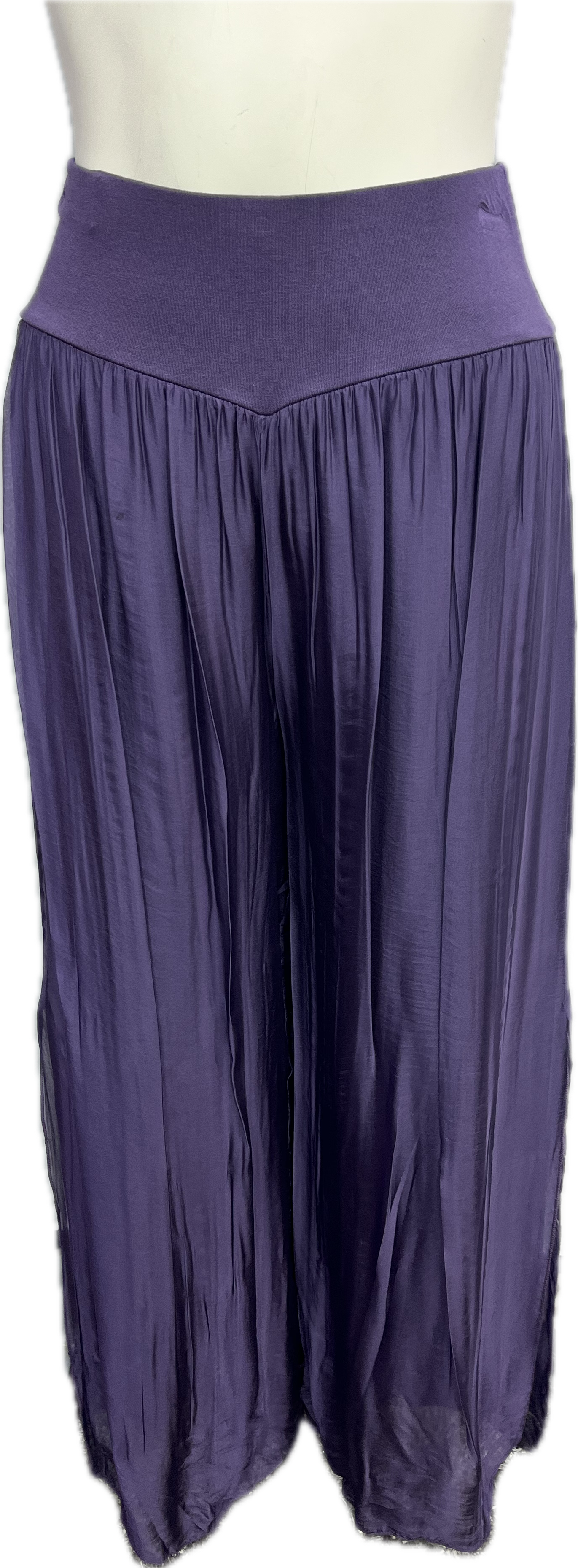 Silk Pant With a Slit