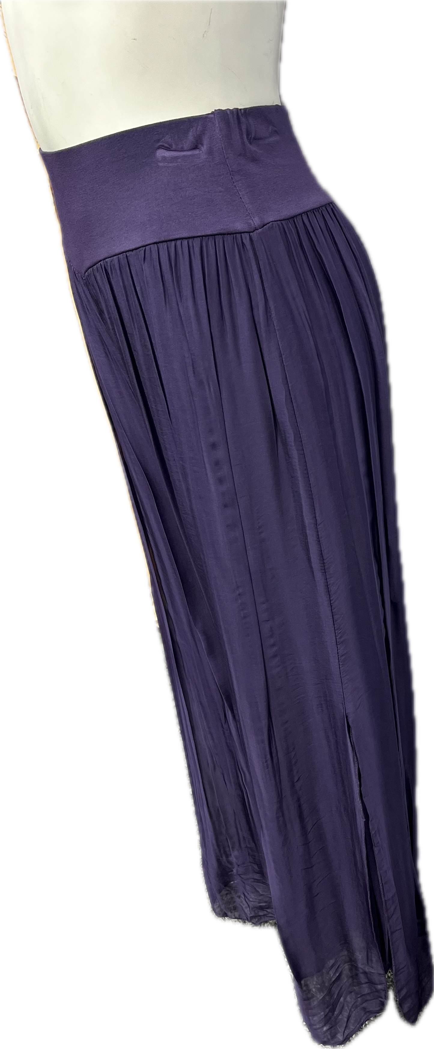 Silk Pant With a Slit