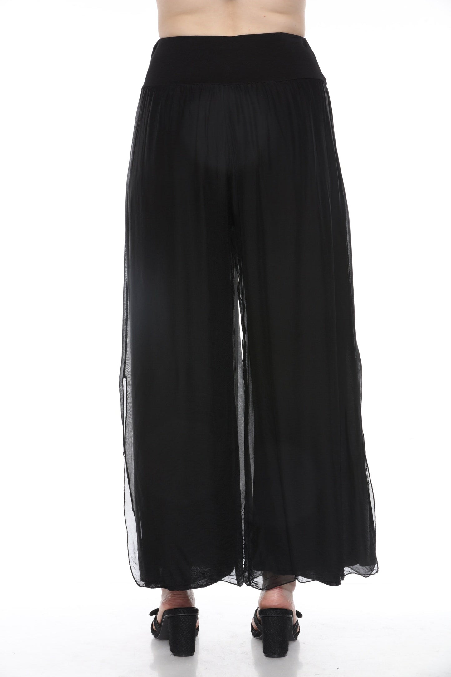 Silk Pant With a Slit