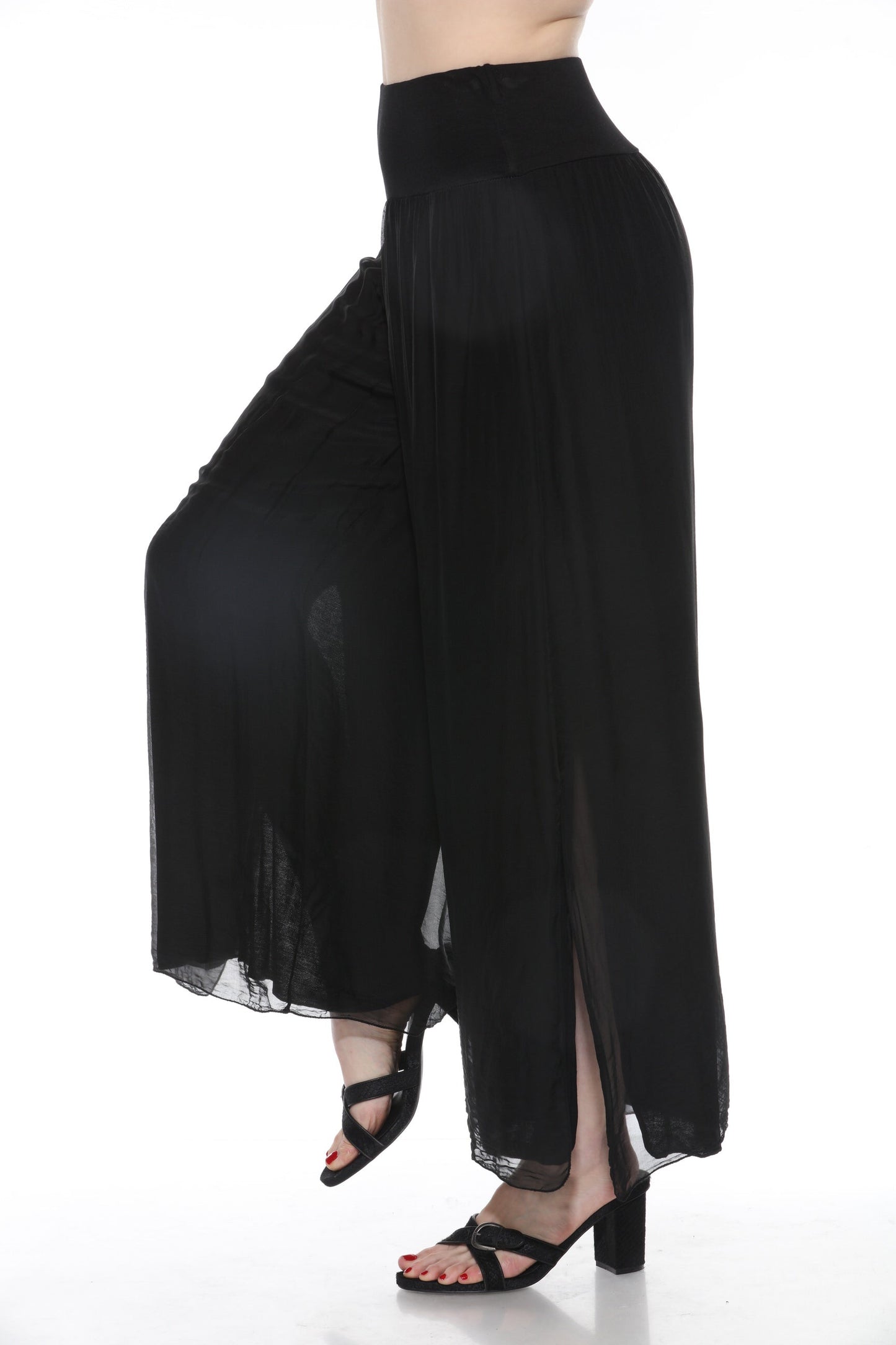 Silk Pant With a Slit