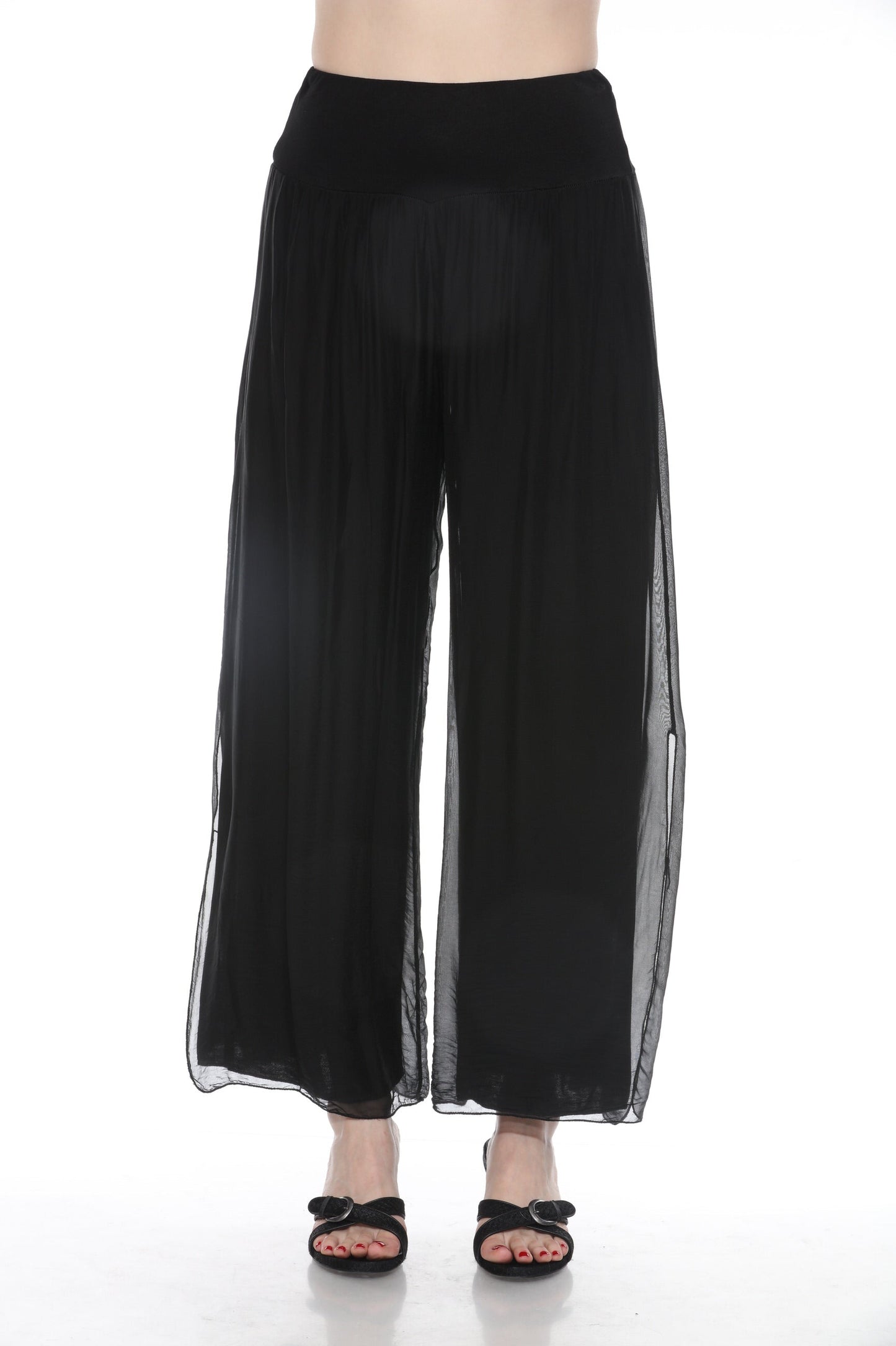 Silk Pant With a Slit
