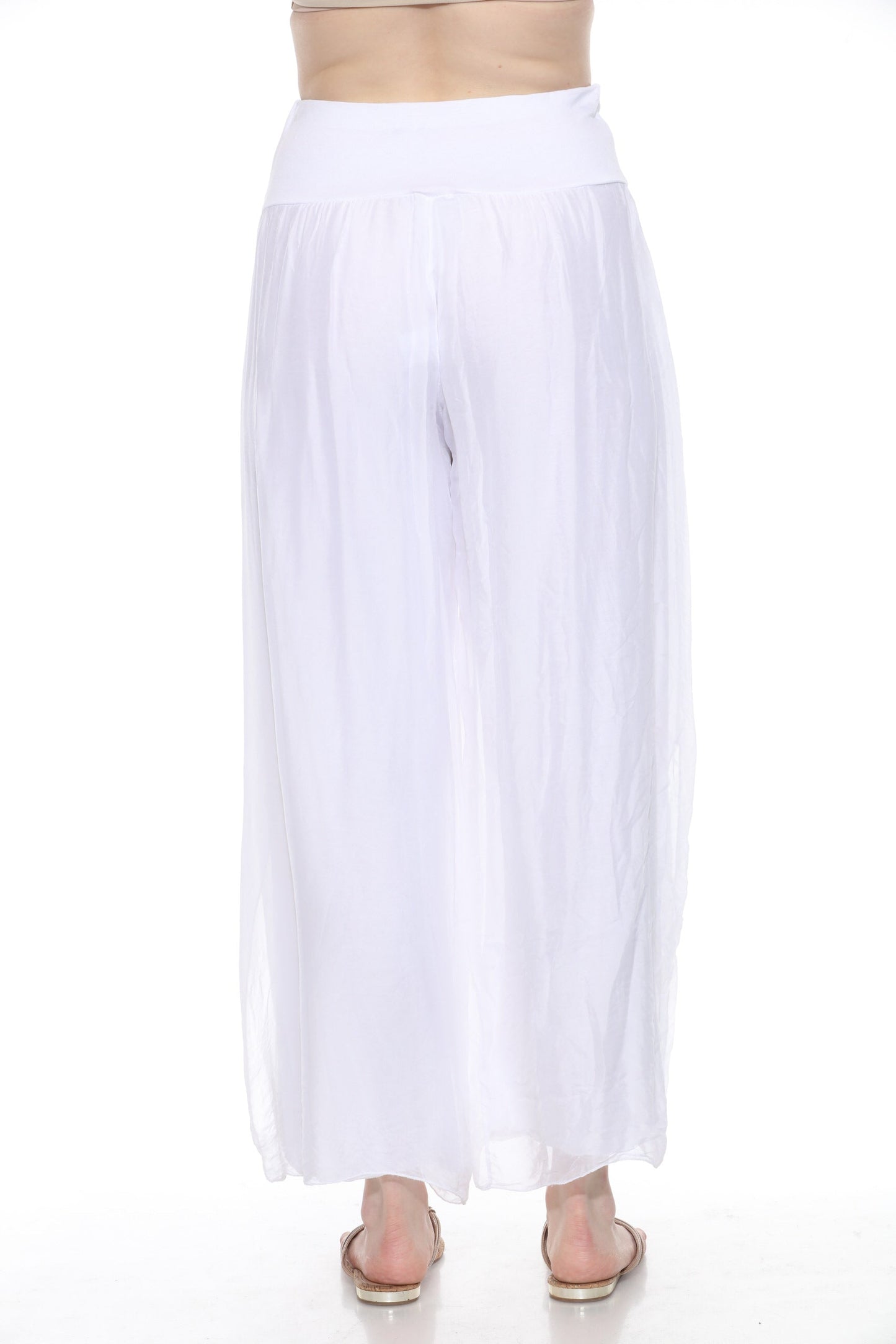 Silk Pant With a Slit