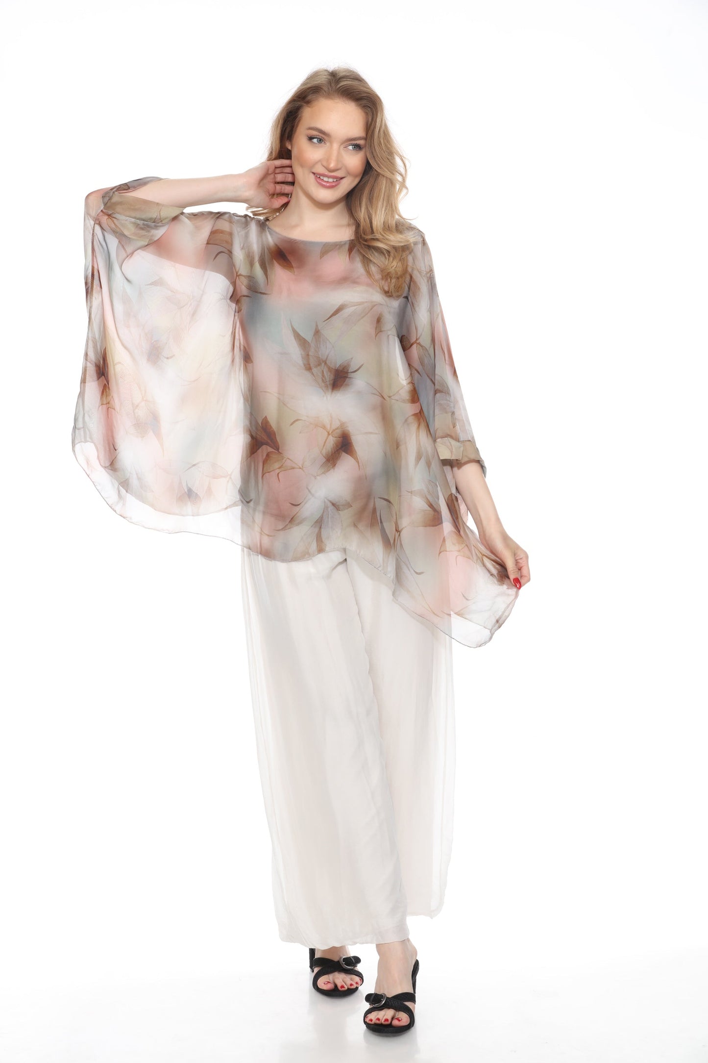 Silk Pant With a Slit