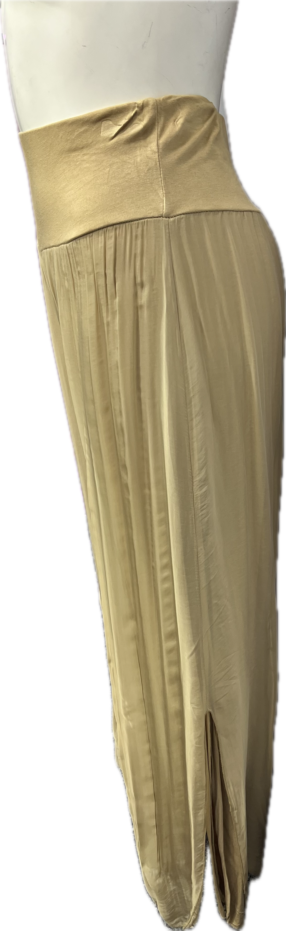 Silk Pant With a Slit