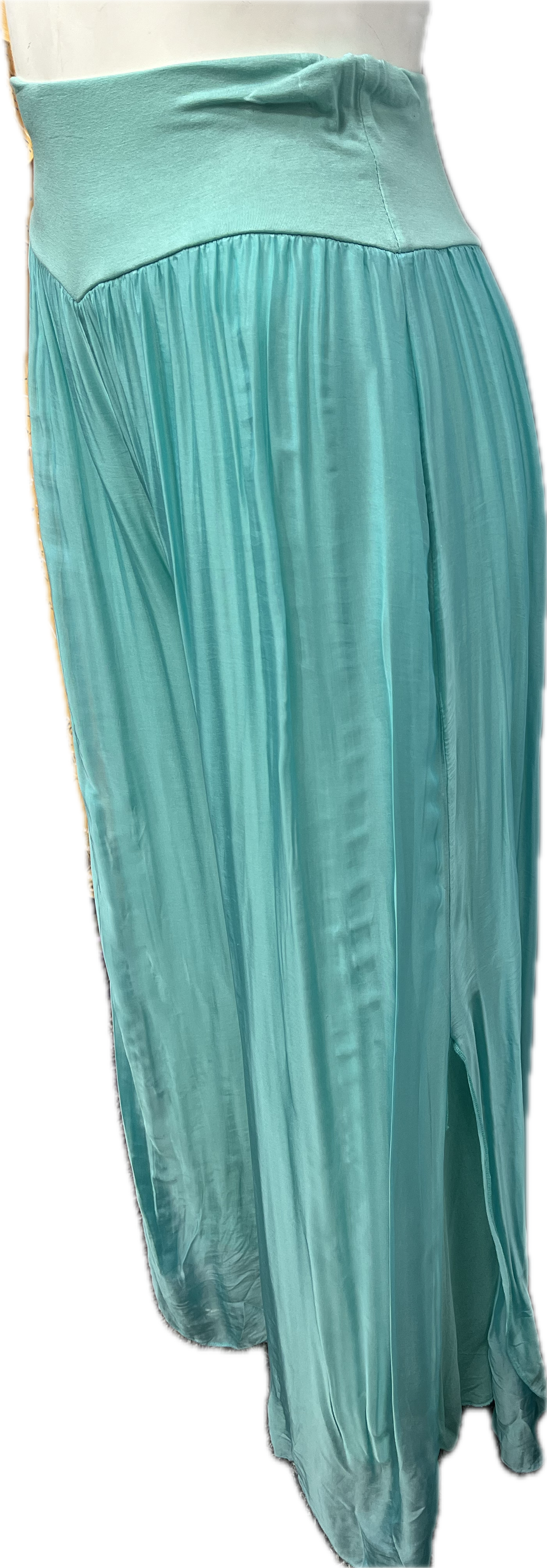Silk Pant With a Slit