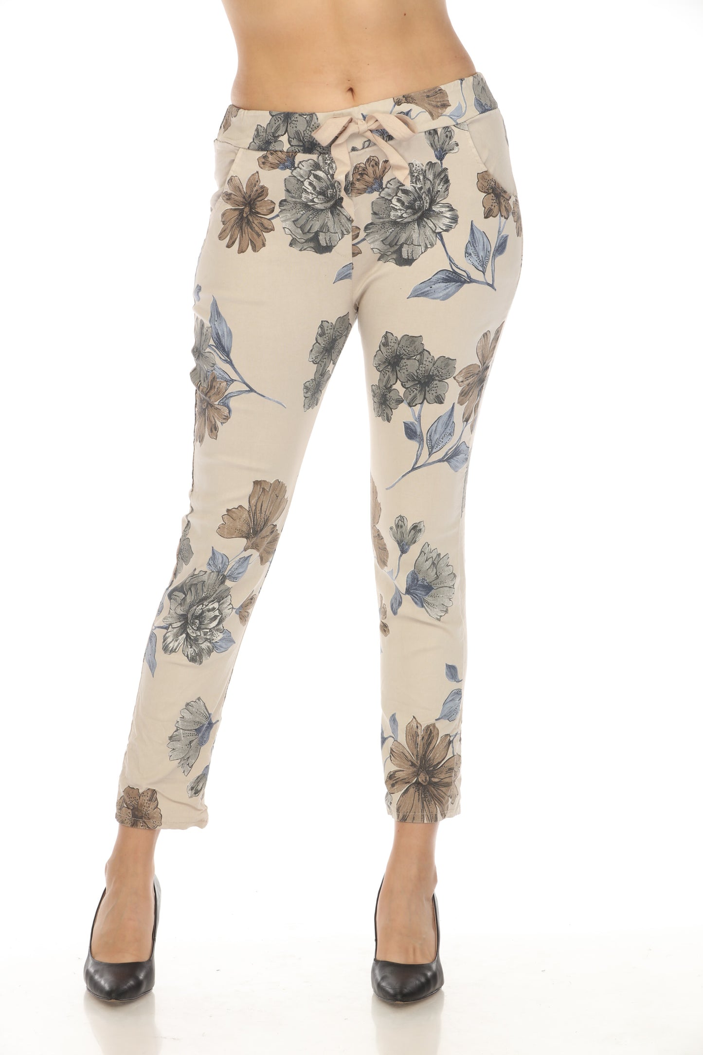 Fall Floral Stretch Pants