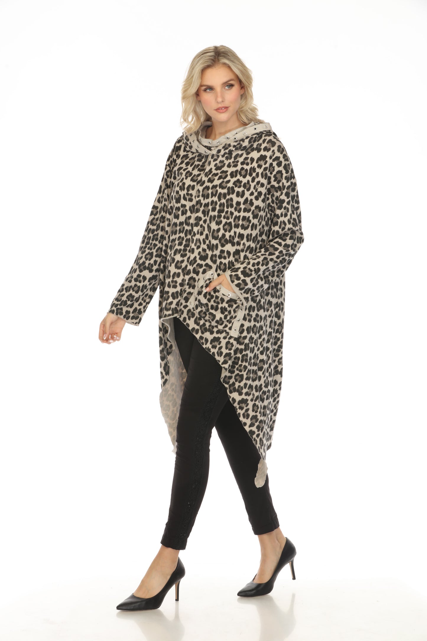 Cheetah Print High Low with Hood