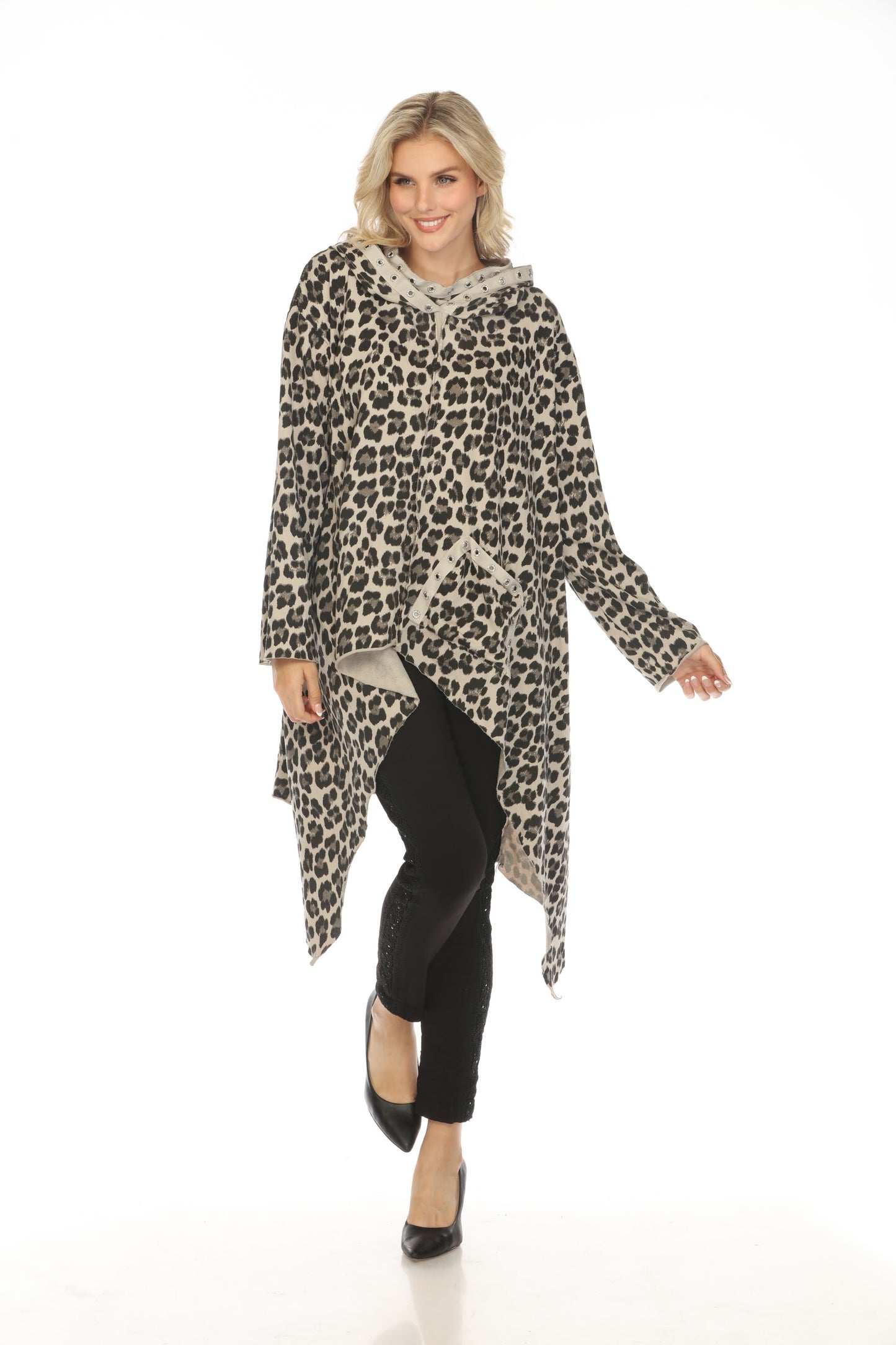 Cheetah Print High Low with Hood