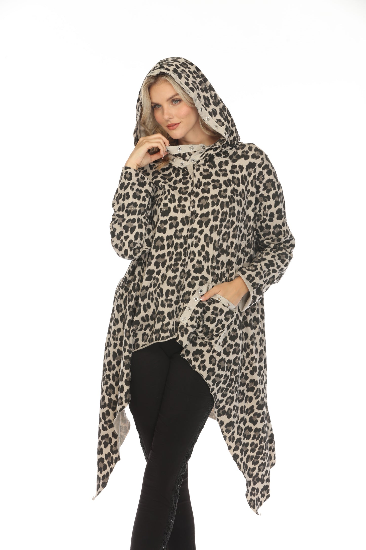 Cheetah Print High Low with Hood