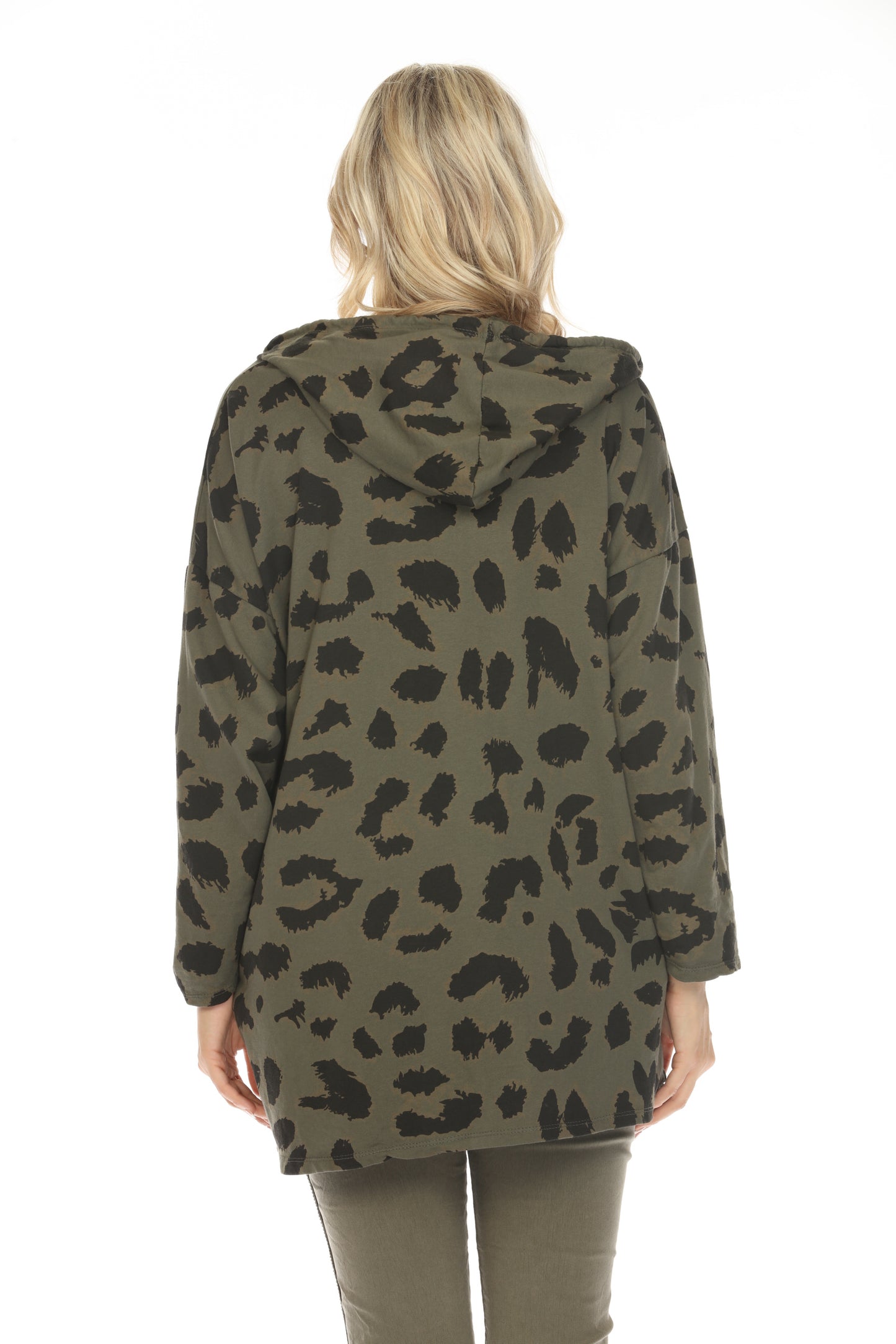 Animal Print Jacket with Hood