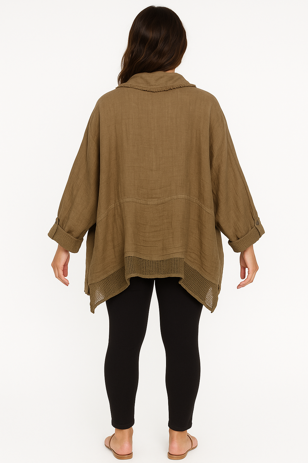 Linen Fishnet Cardigan