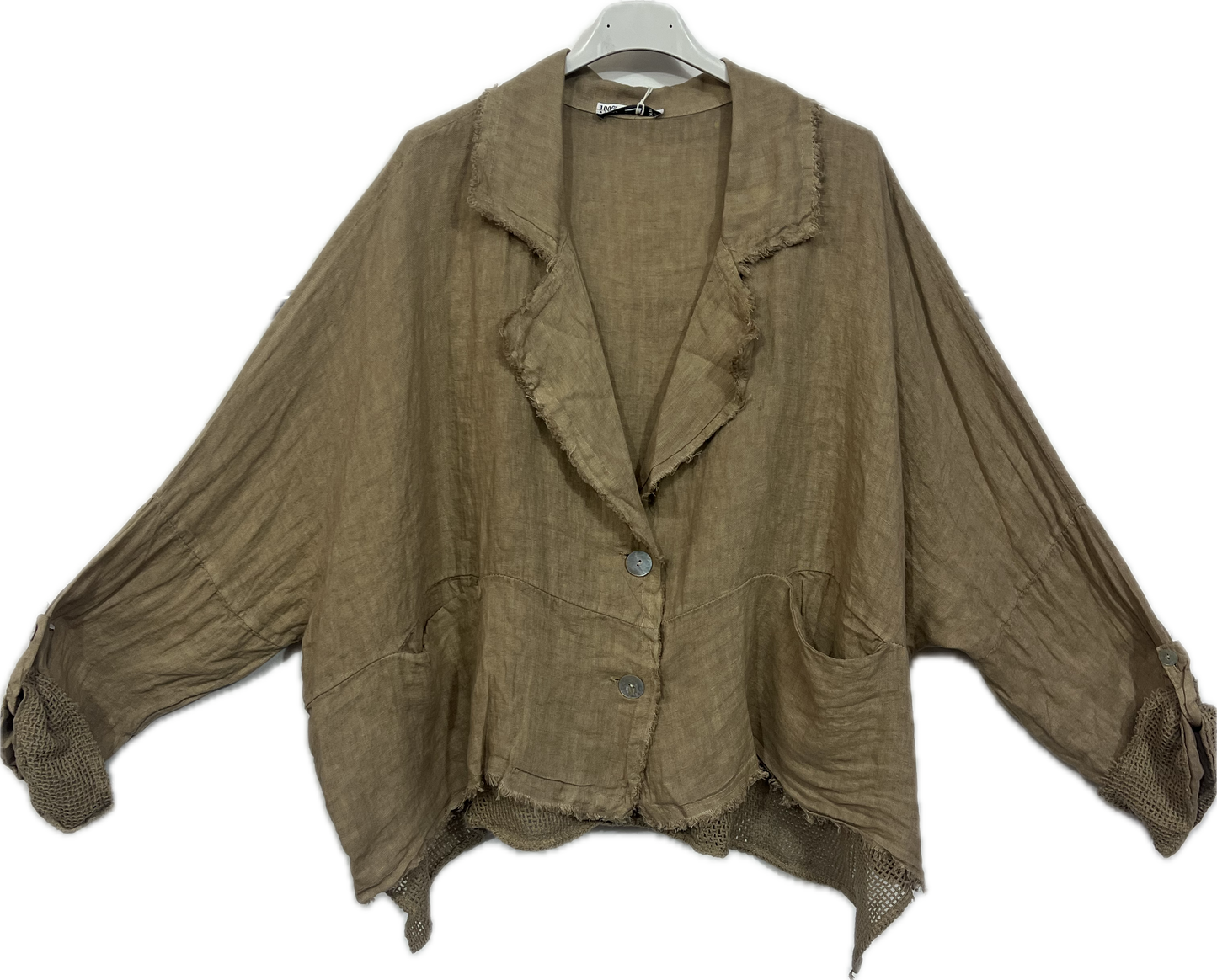 Linen Fishnet Cardigan