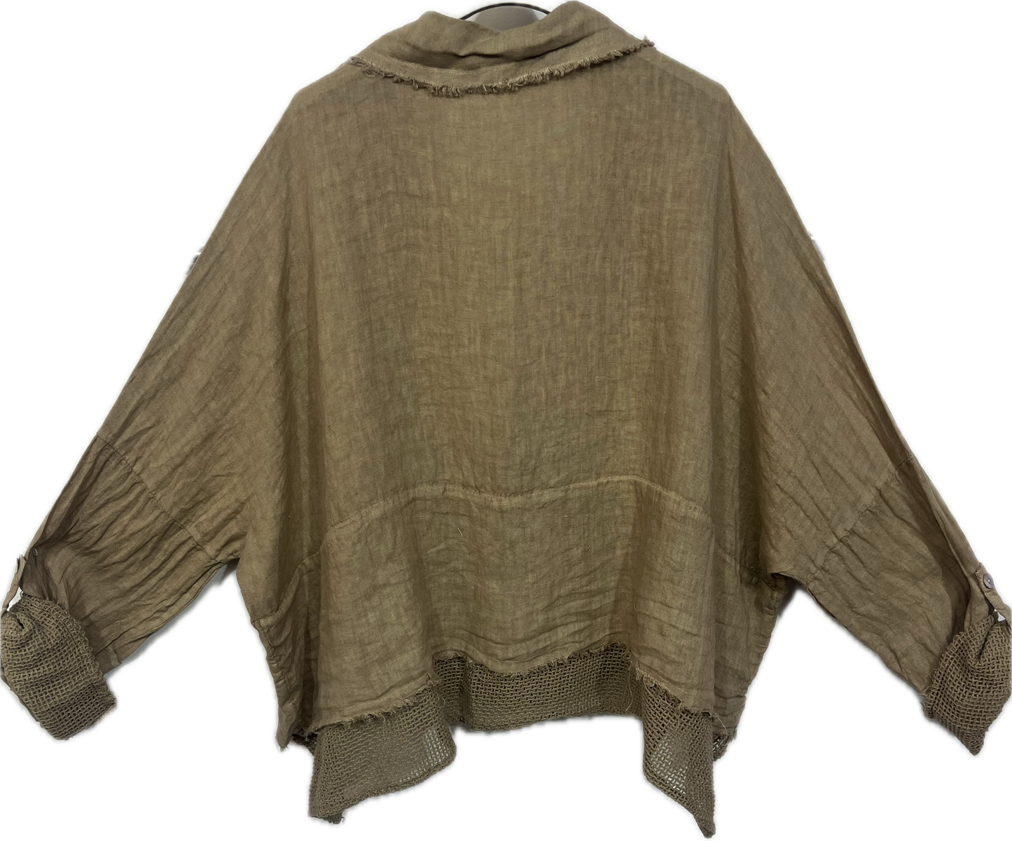 Linen Fishnet Cardigan