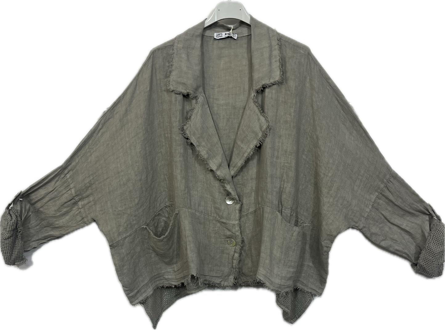 Linen Fishnet Cardigan