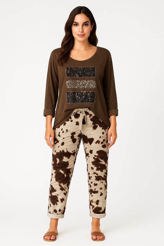 Sequin Cotton Top