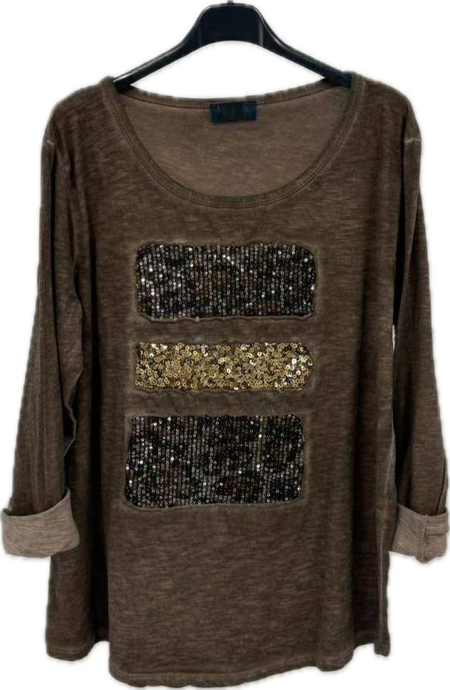 Sequin Cotton Top