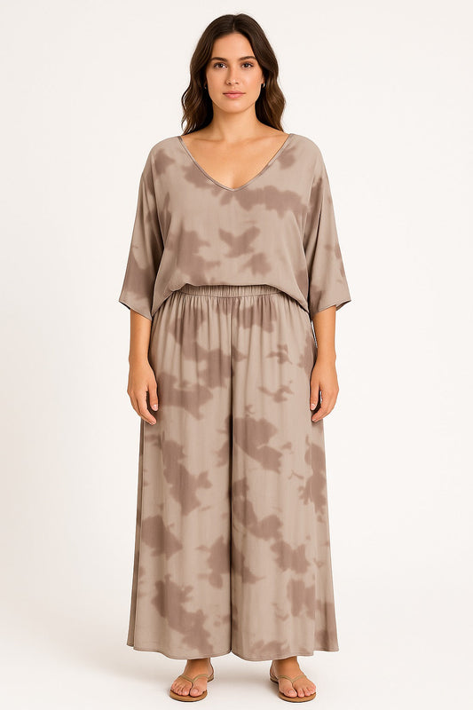 Silk Print Pants