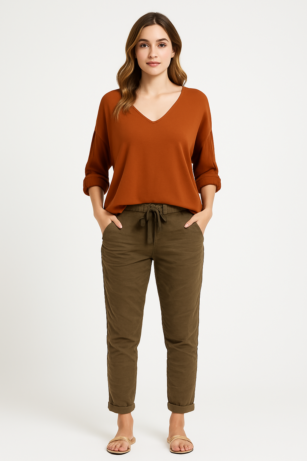 Solid High-Low Terry Top