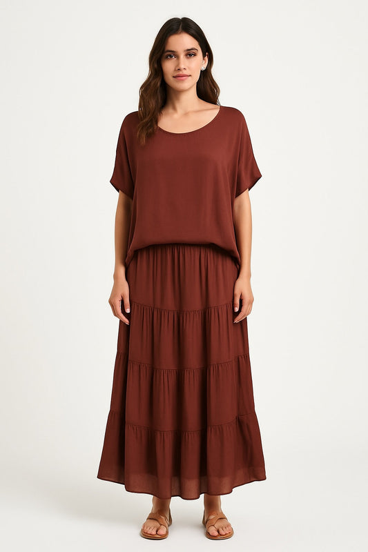 Ruffle Silk Pant