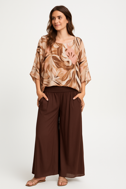 Solid Silk Pant