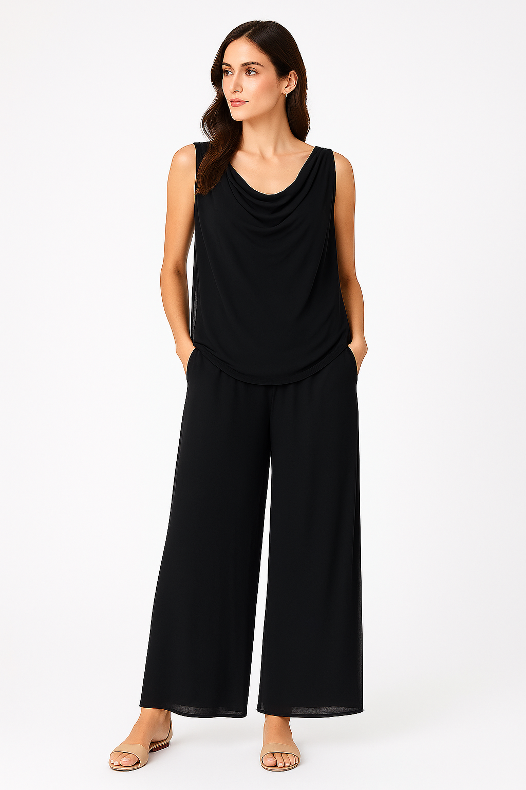 Solid Silk Pant