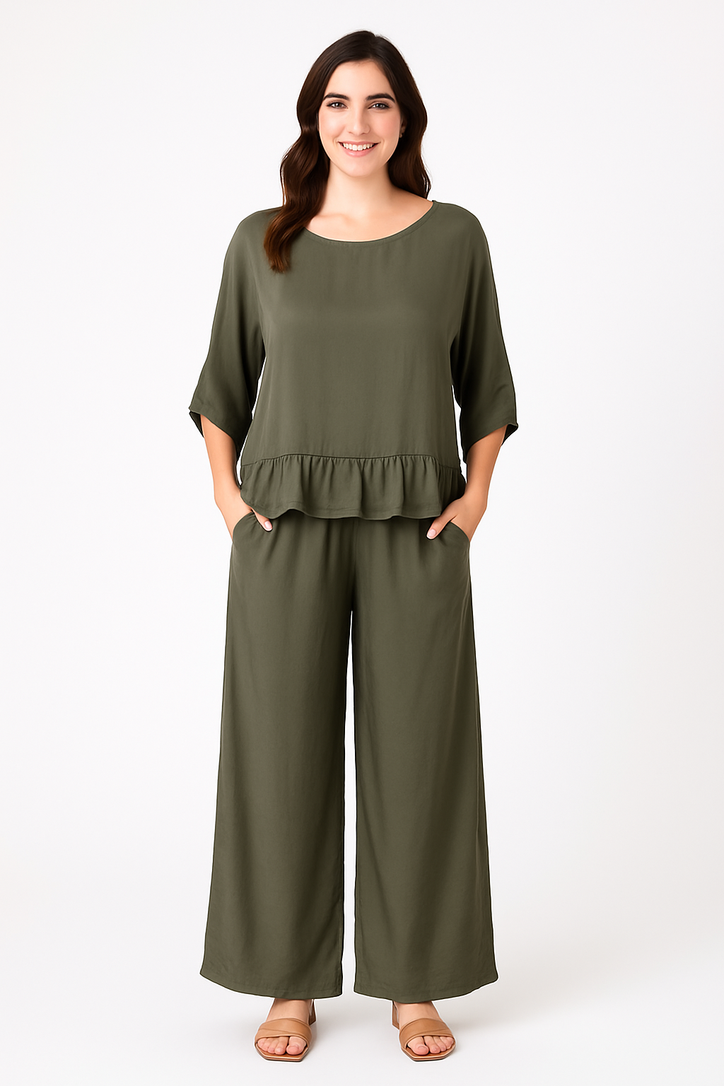 Solid Silk Pant