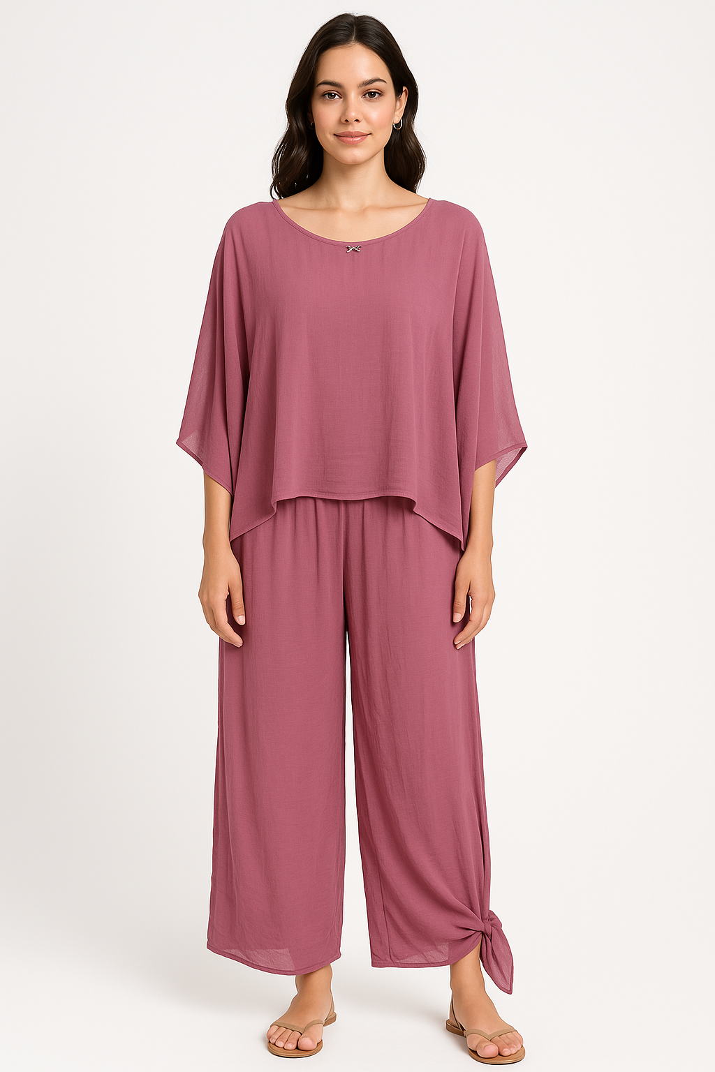 Solid Silk Pant
