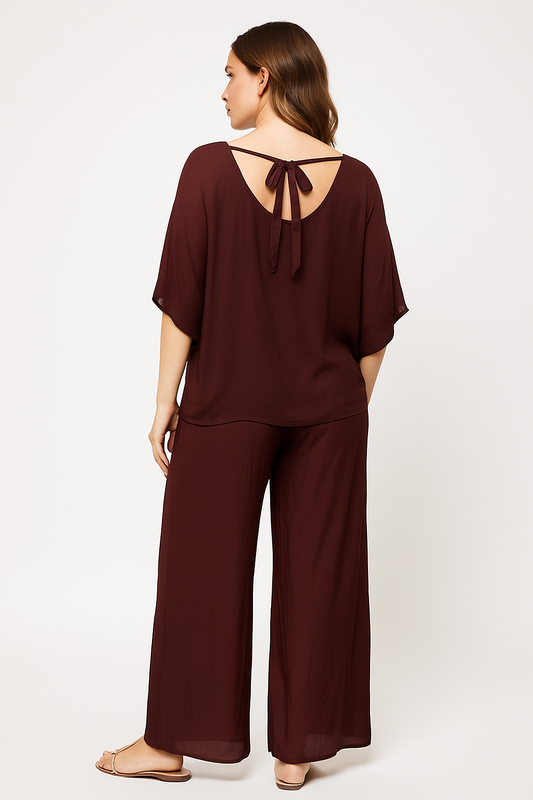 Silk Back-Tie Top
