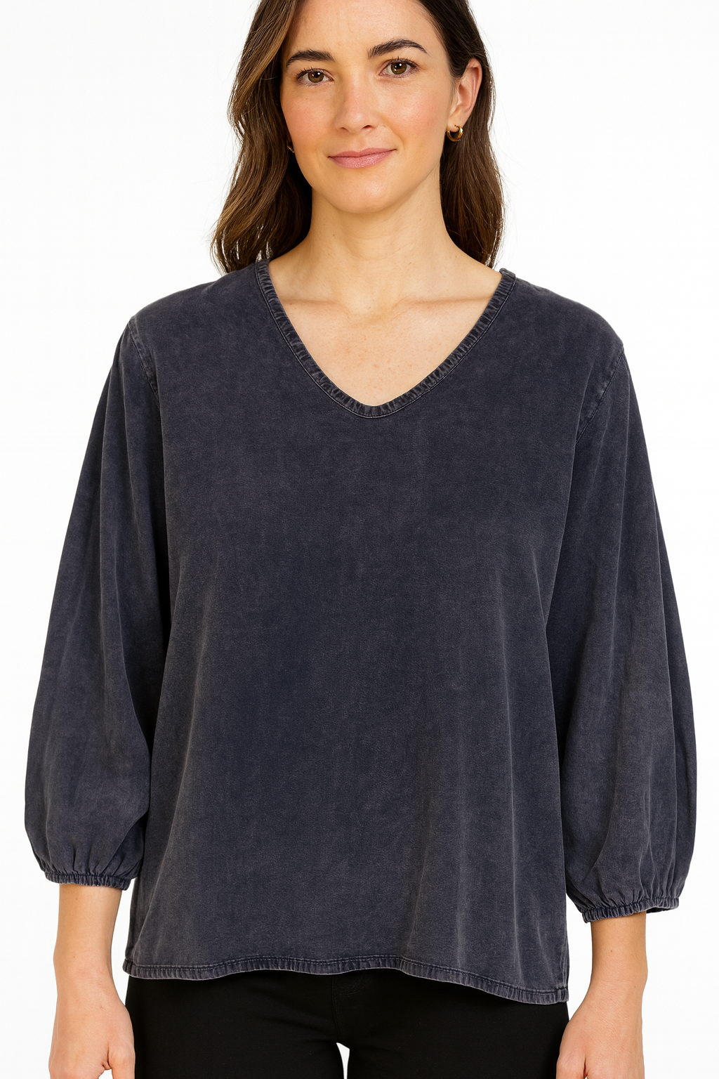 Tencel V neck top