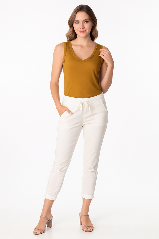 Sequin V-Neck Tank Tops