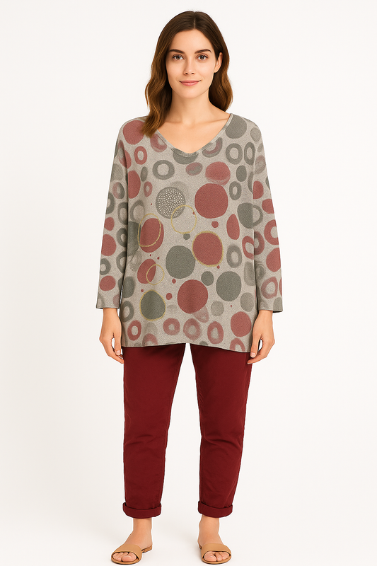 Polka Dots Knit Sweater