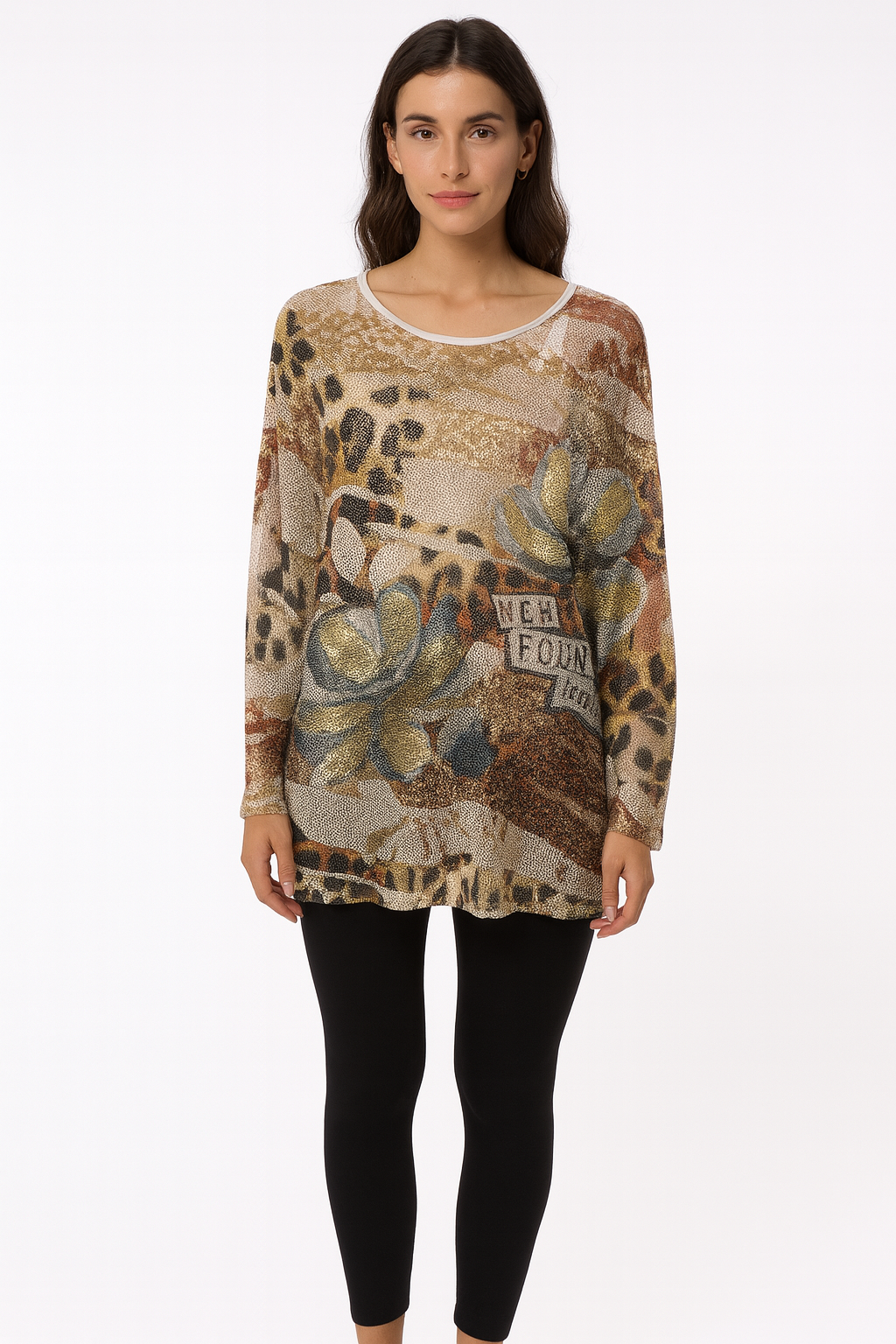 Double flower Mesh Top