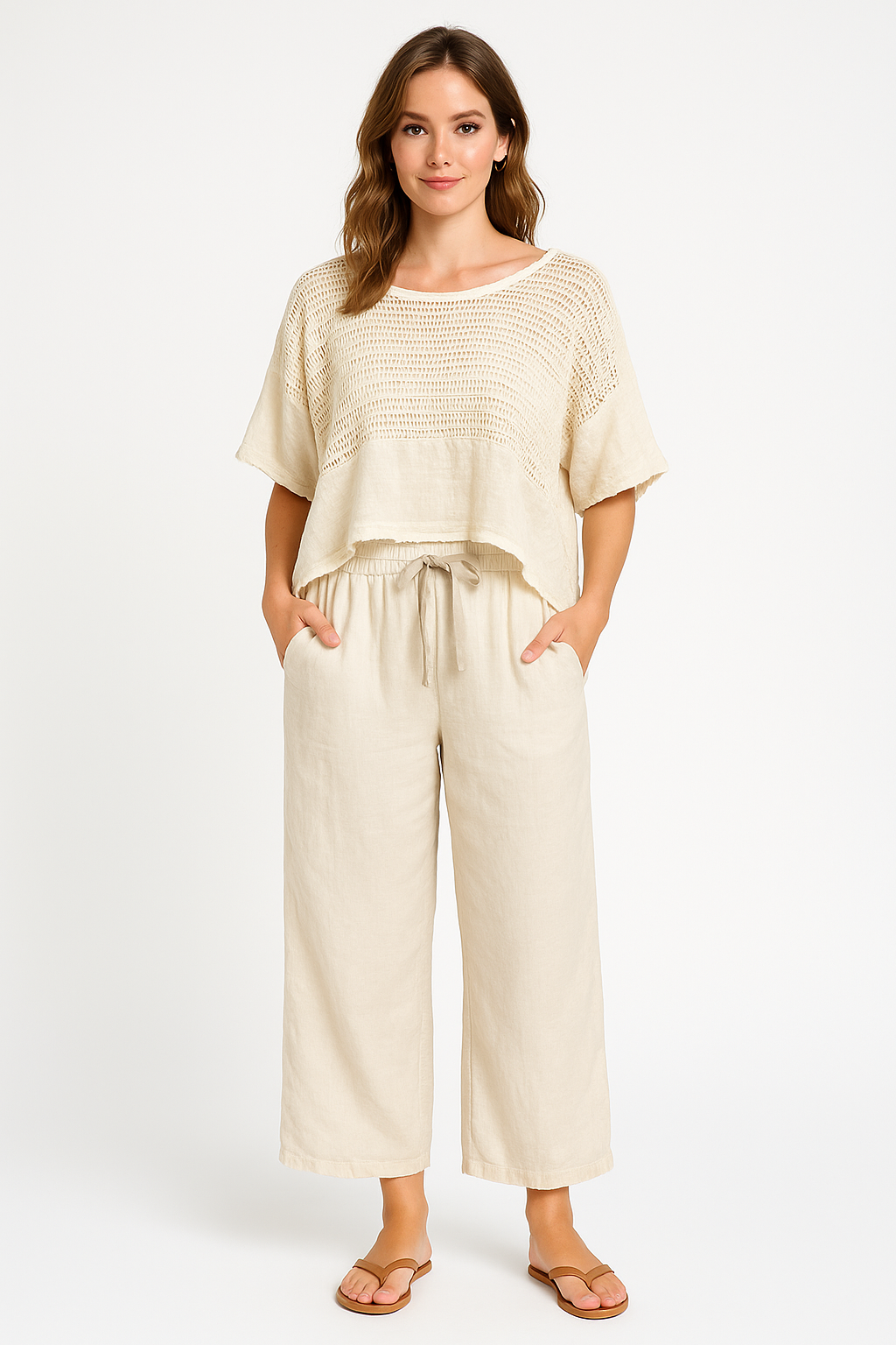 Linen Fringe pants