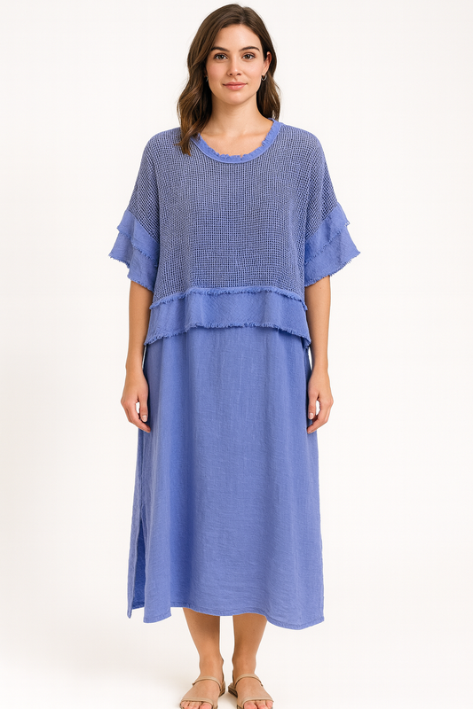 Fishnet Ruffle Dress