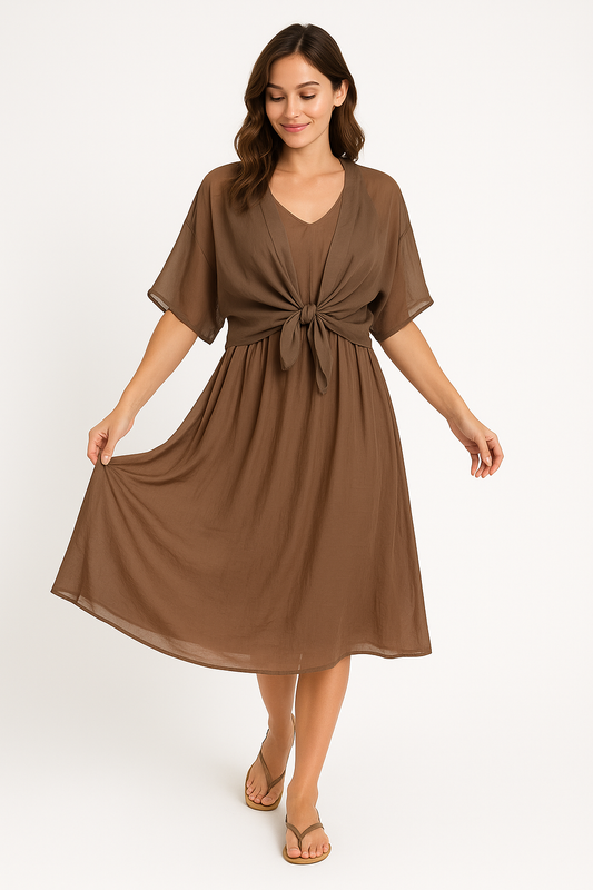Solid Silk Dress