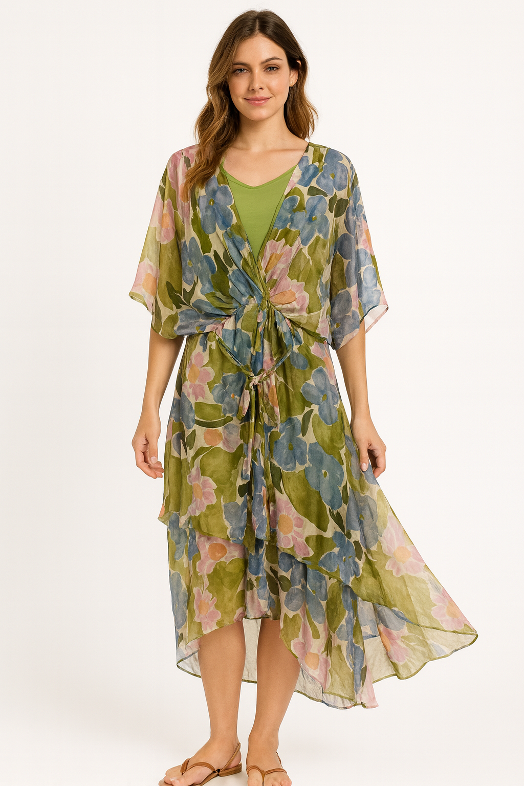 Meadow Bloom Silk Dress