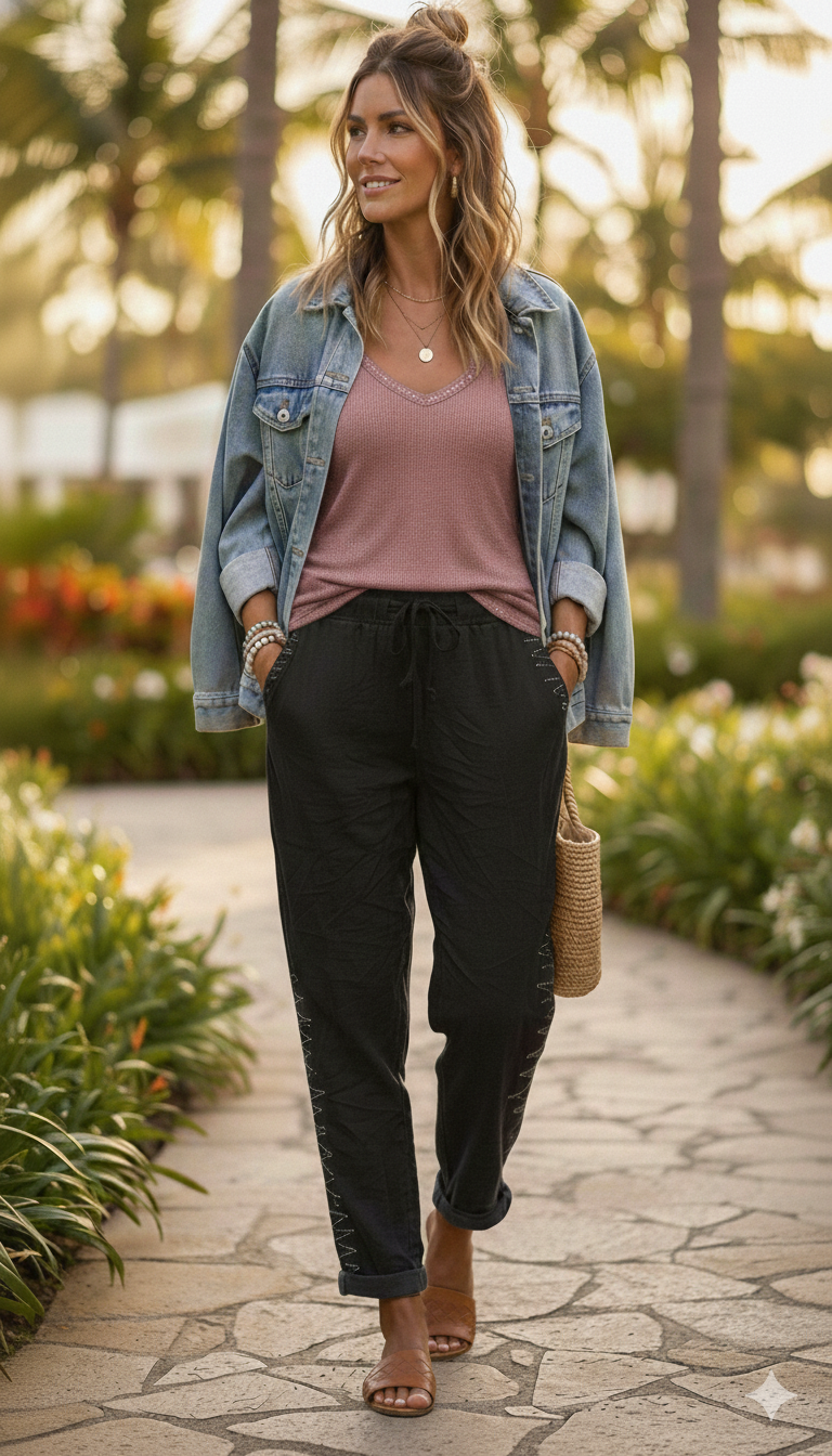 Sequin V-Neck Tank Tops