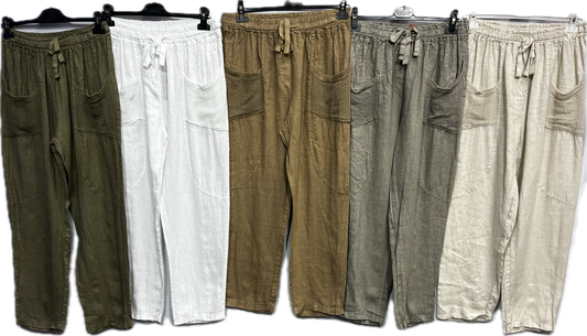 Linen Pant - Fish Net Pockets