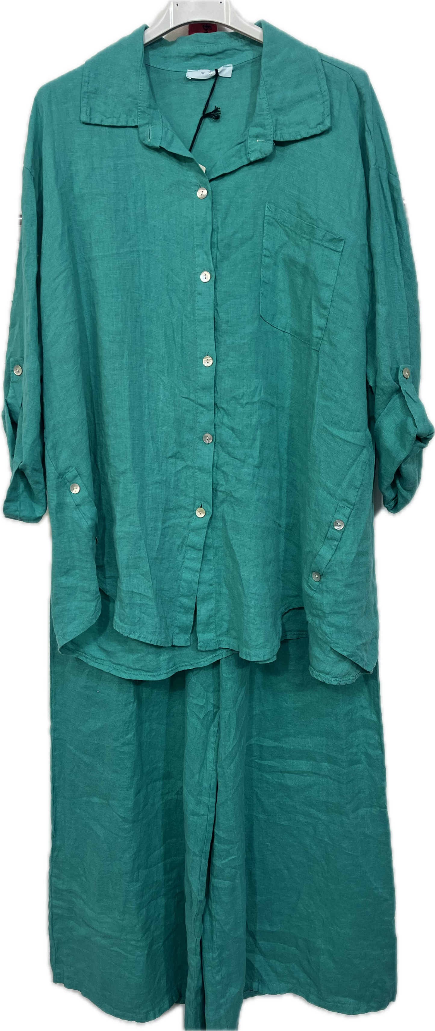 Linen Wide Leg Pant With Belt