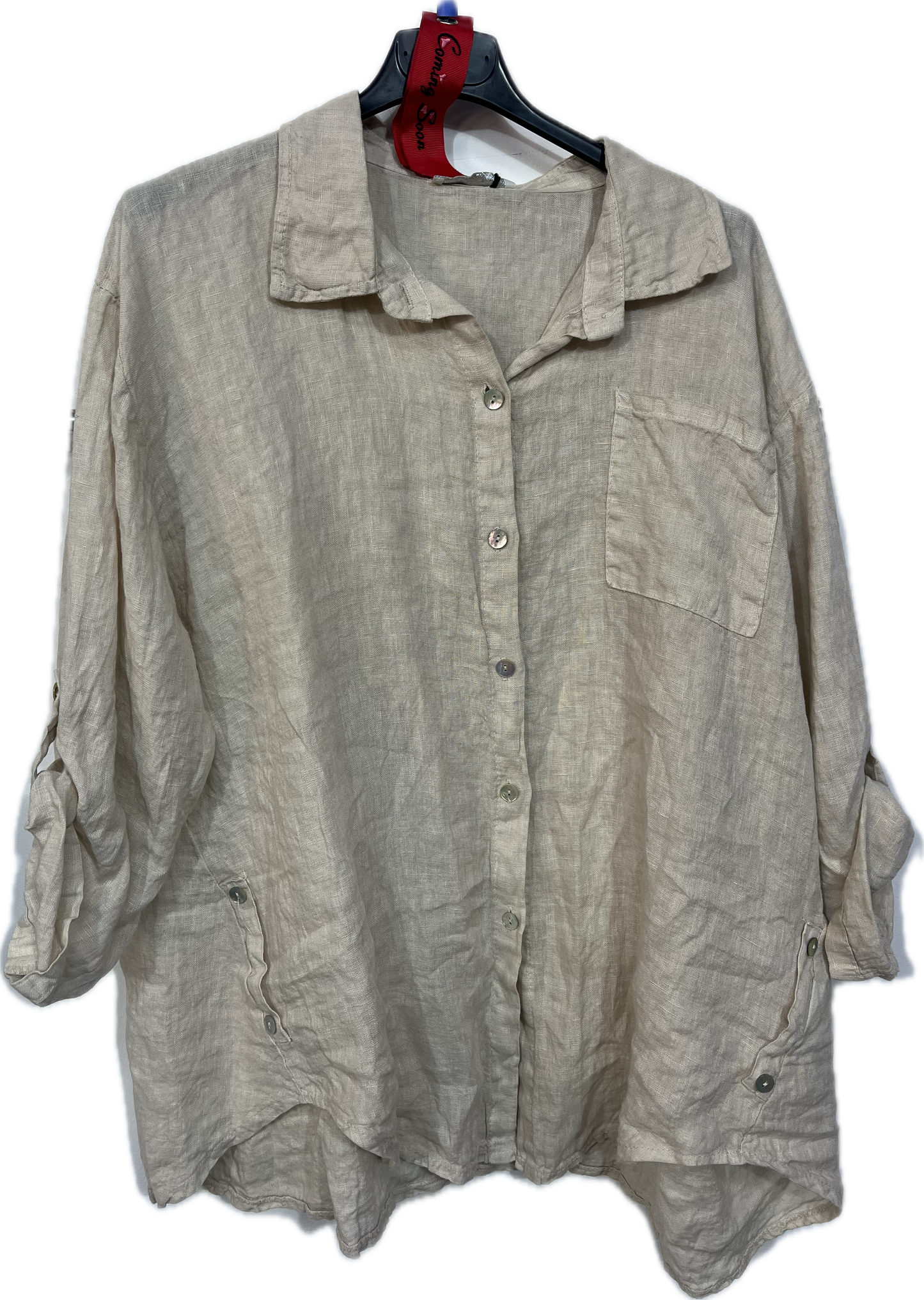 Linen Button-down Top