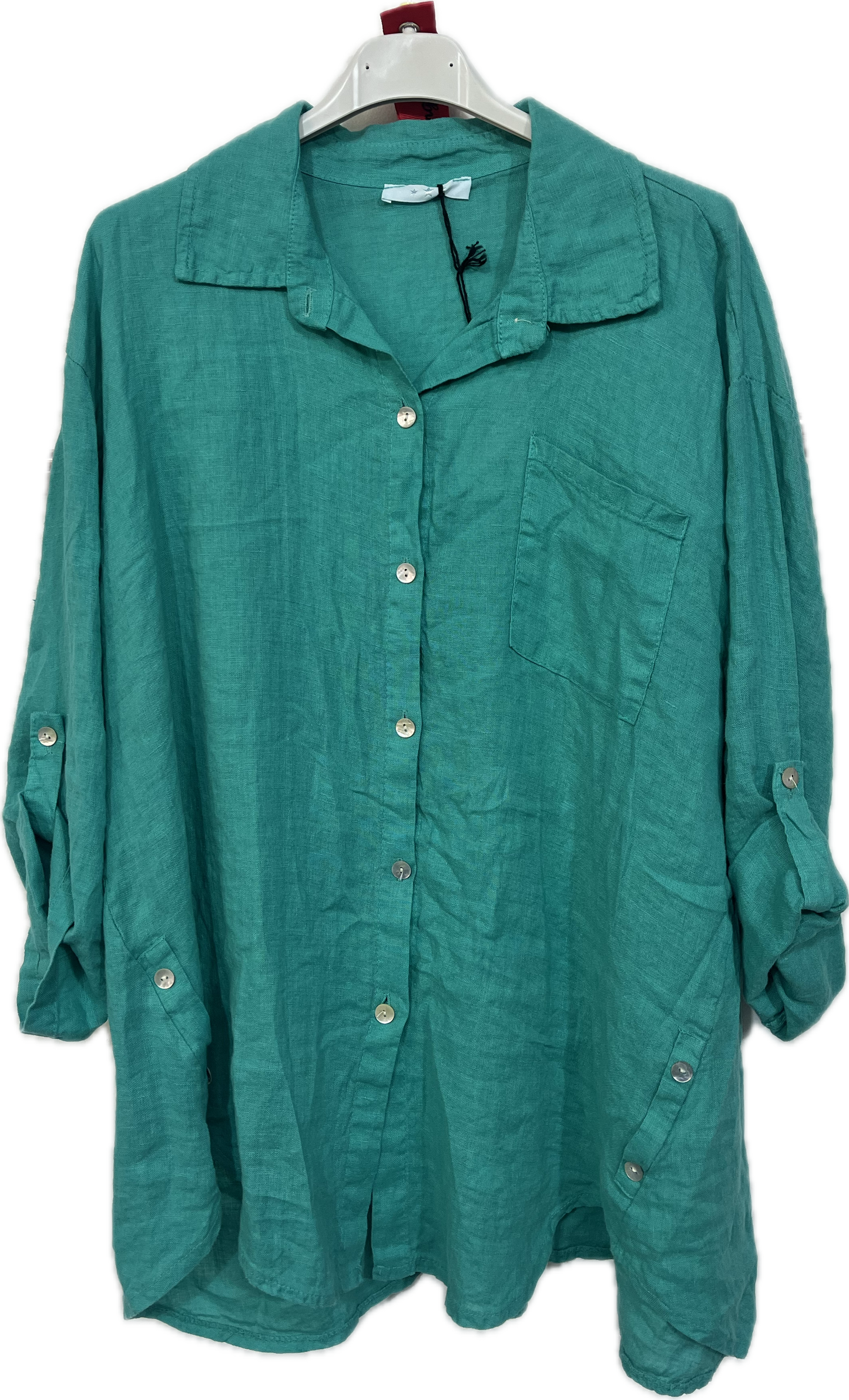 Linen Button-down Top