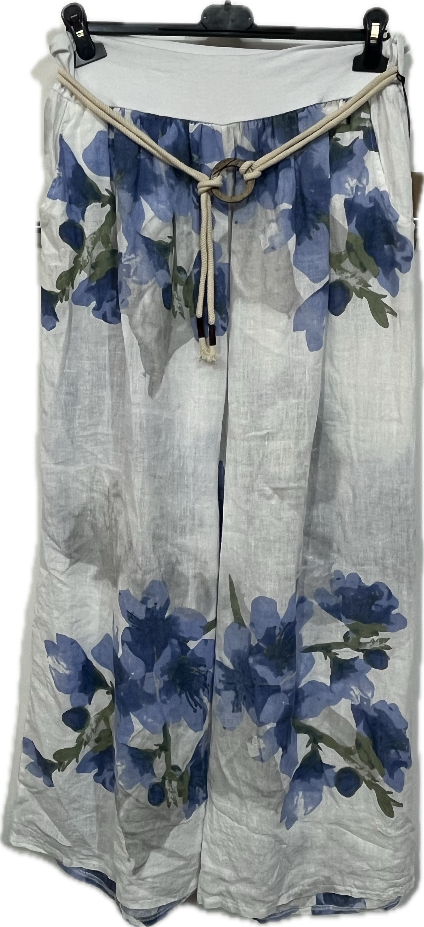 Linen Floral Pants