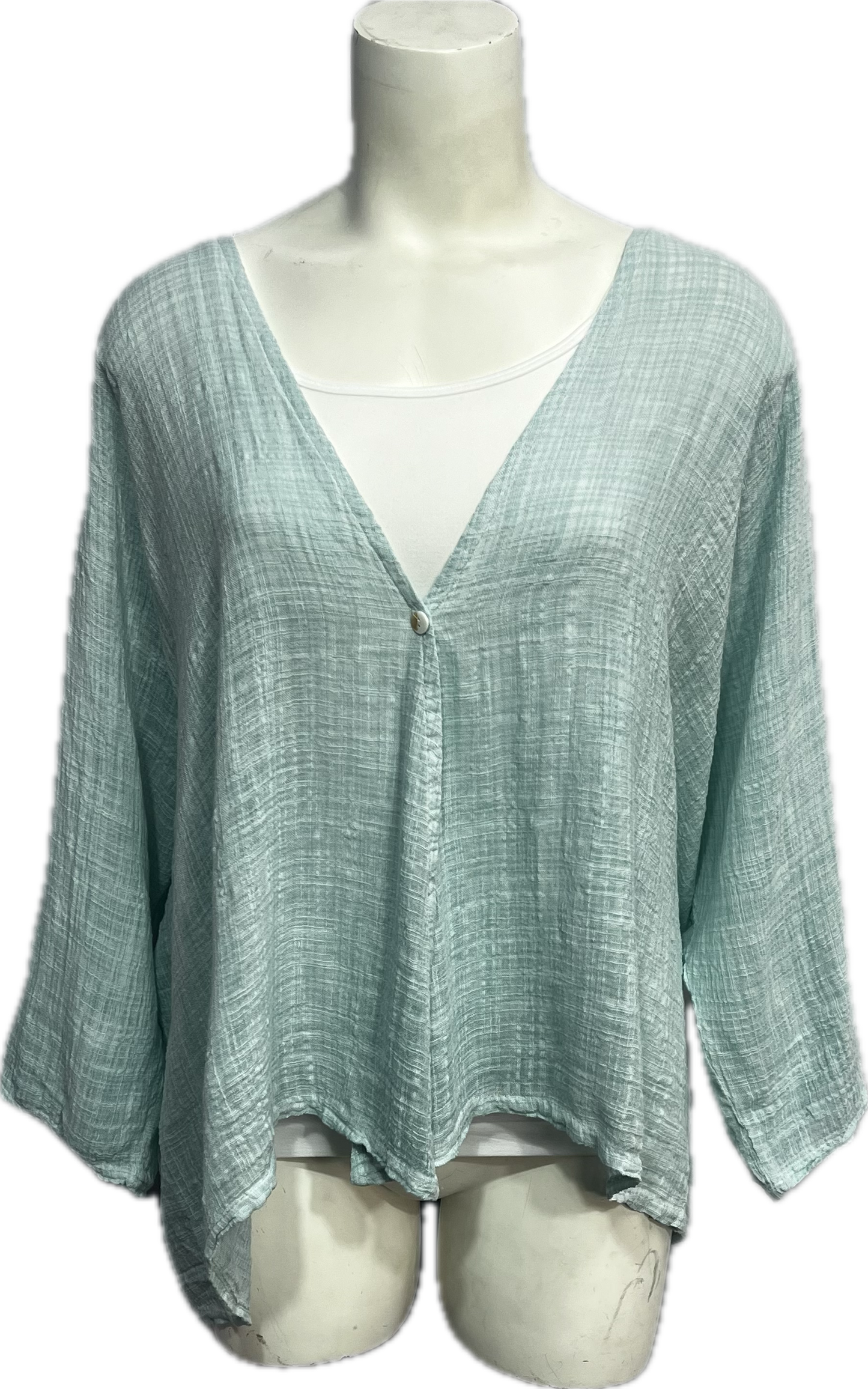 One Button Cotton Cardigan