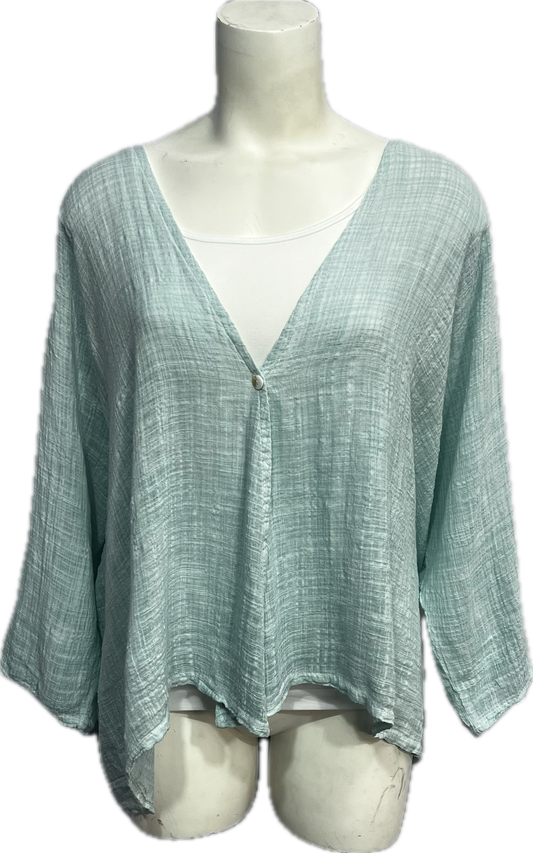 One Button Cotton Cardigan