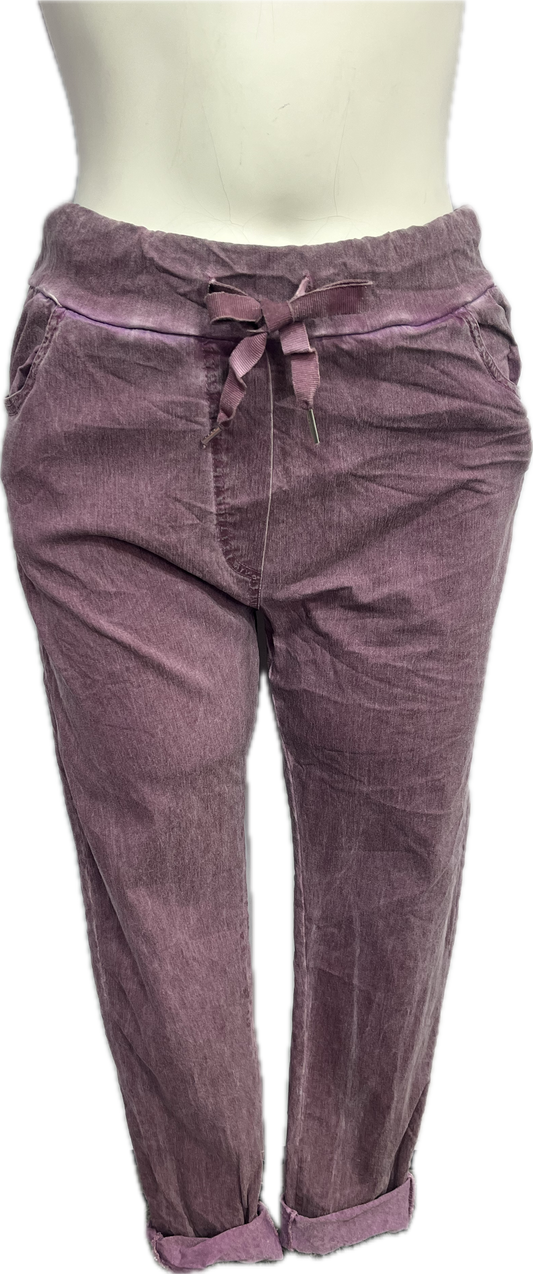 Washed Stretch Pants