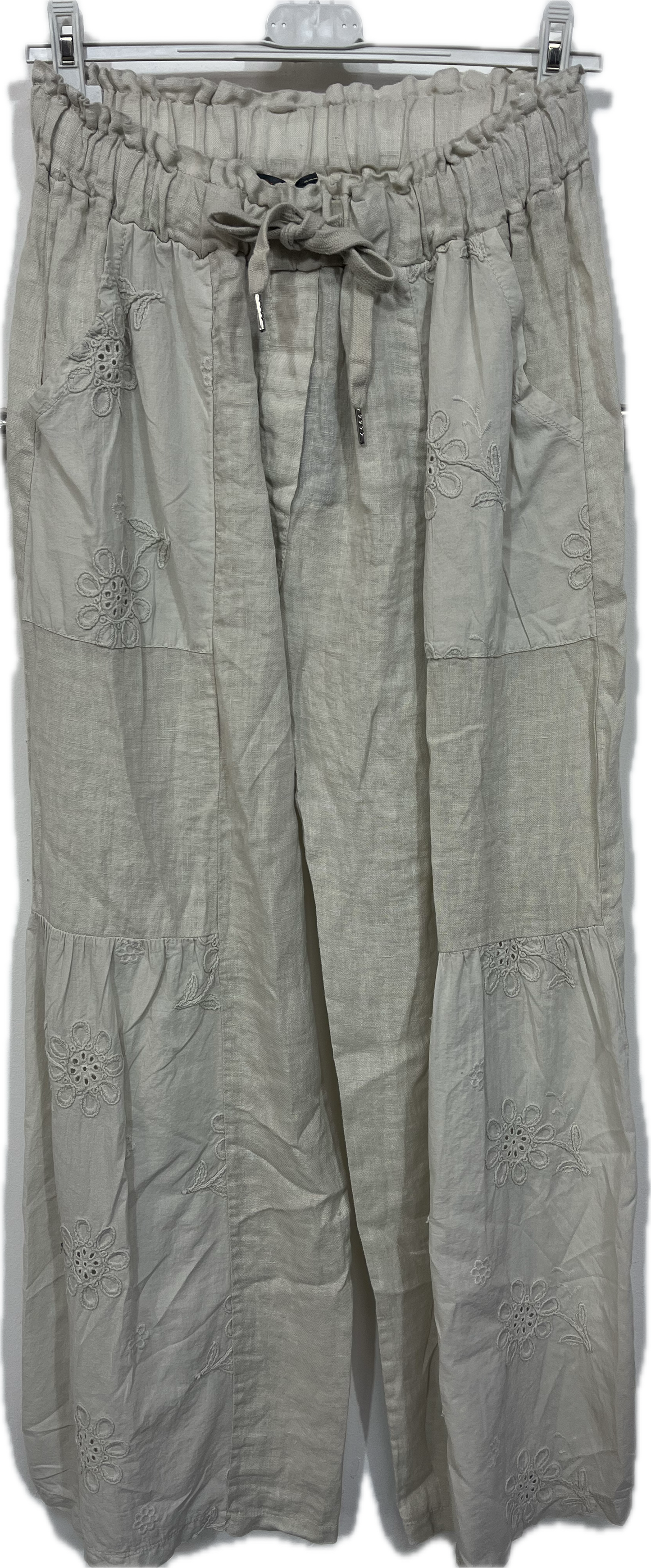 Floral Embroidered Pants