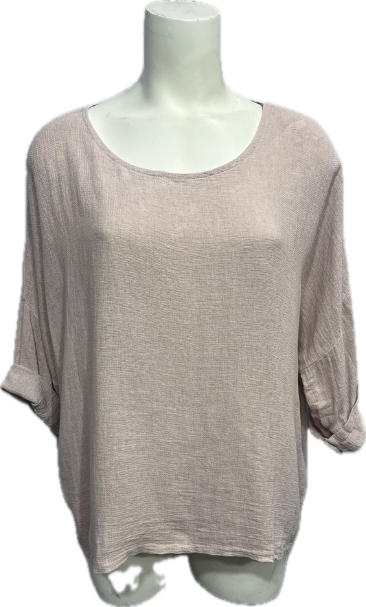 Gauze 3/4 Sleeve Top