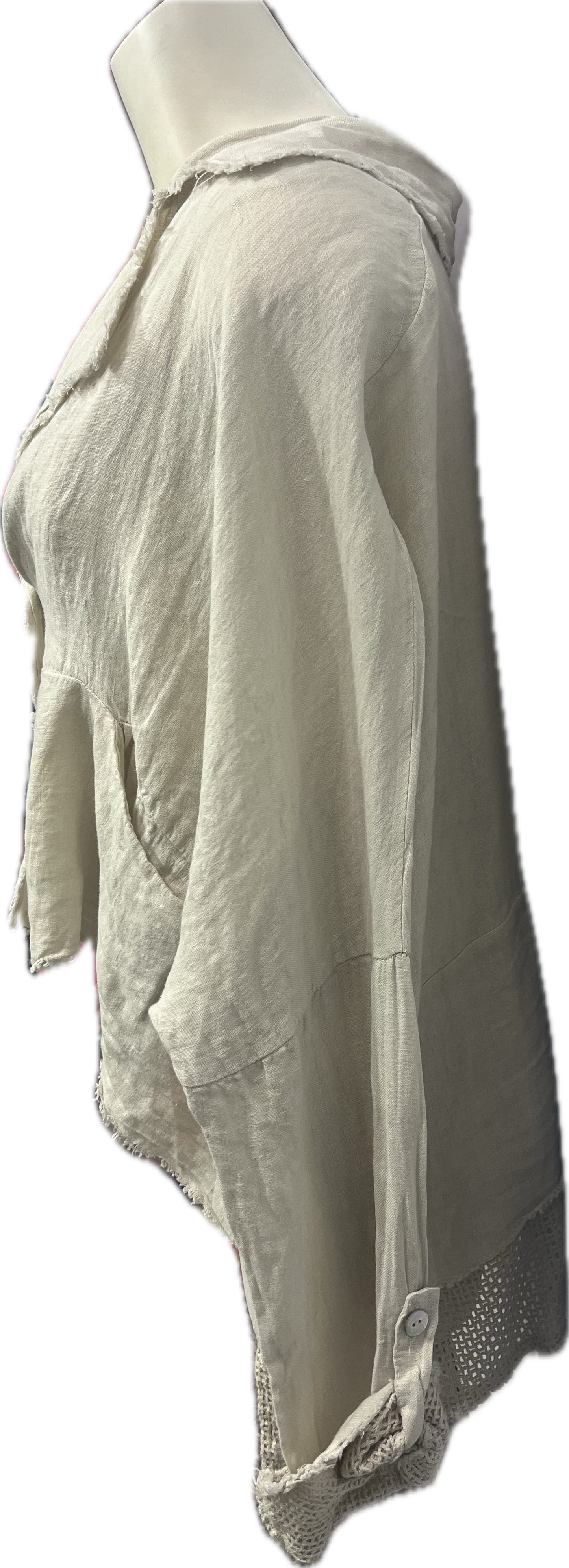 Crotched Linen Jacket